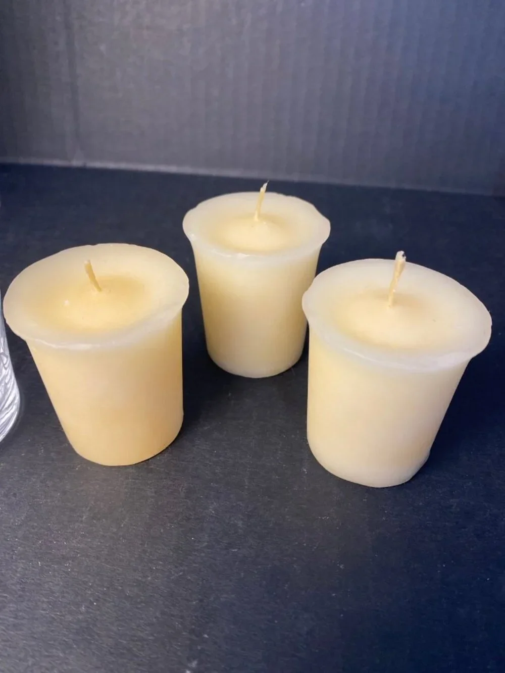 Vintage PartyLite Glass Votive Candle Holder with 3 Votive Candles NEW - Picture 7 of 9